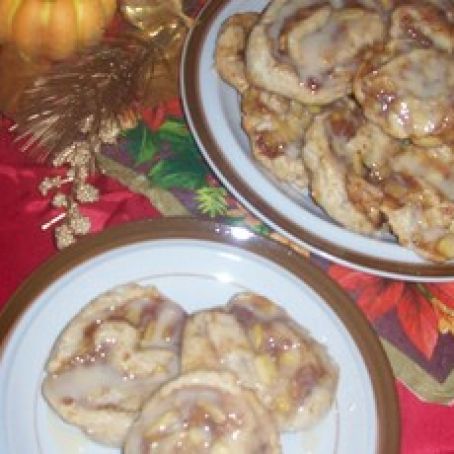 Carmel Apple Pecan Pinwheel Cookies