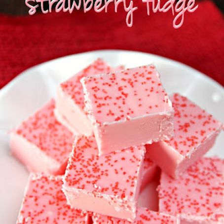 Two Ingredient Strawberry Fudge