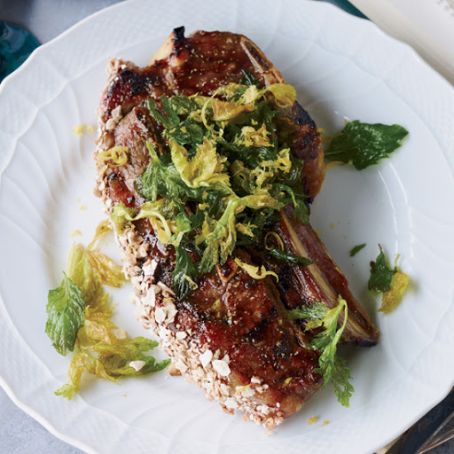 Grilled Lamb Shoulder Chops with Manischewitz Glaze