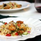 Orzo Salad with Shrimp, Feta, and Olives