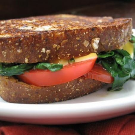 Grilled Cheese w/ Spinach & Tomato