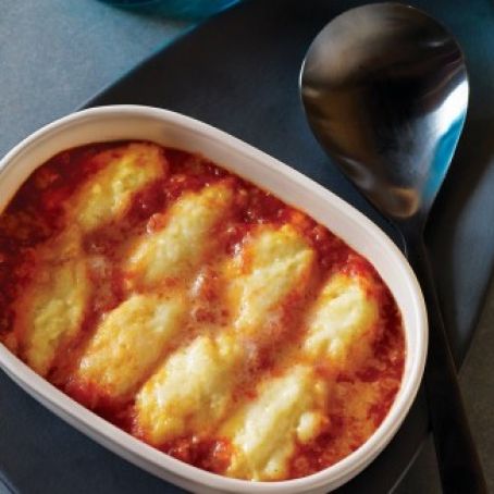 Semolina and Gruyere Quenelles with Tomato Sauce