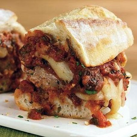 Italian Sausage Meatball Heroes