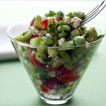 SHELL BEAN SALAD w/TOMS, CELERY & FETA
