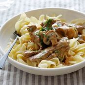 Beef / Venison Stroganoff over Egg Noodles