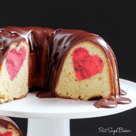 Strawberry Heart Pound Cake