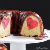 Strawberry Heart Pound Cake