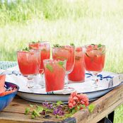 Honeysuckle-Watermelon Cocktails