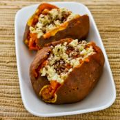 Twice Baked Sweet Potatoes w/ Feta