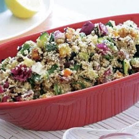 Grilled Vegetable and Couscous Salad with Black Olive Vinaigrette