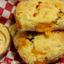 Bacon & Cheddar Biscuits with Maple Chipotle Butter