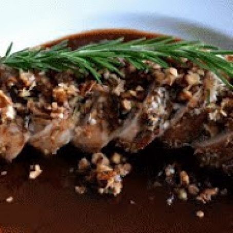 ROSEMARY CHIPOTLE PECAN CRUSTED PORK