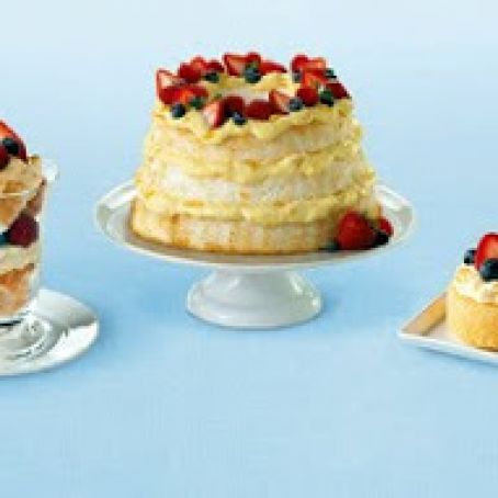 Dessert, Angel Cake: Healthier Pudding/Berry Trifle