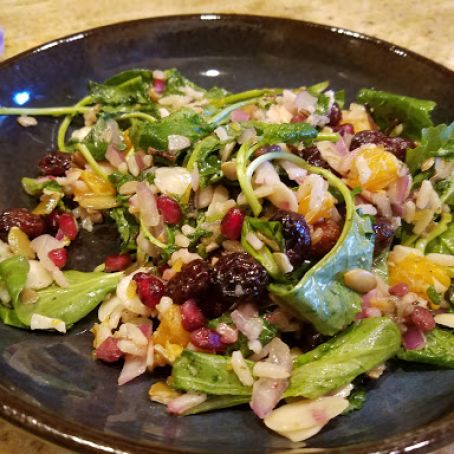 Winter Harvest Salad with Wild Rice, Cranberries & Citrus 