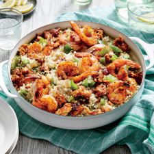 Sausage, Shrimp & Quinoa Skillet