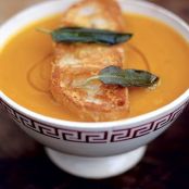 Superb Squash Soup with the best Parmesan Croutons