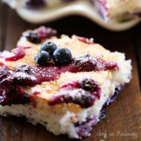 Blueberry Angel Food Sheet Cake