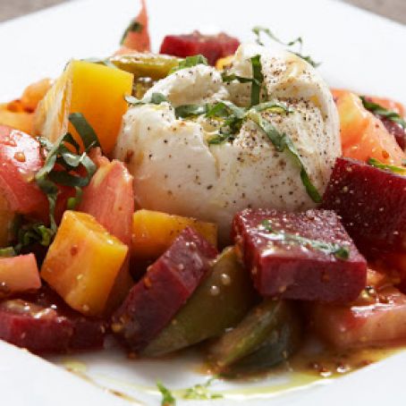 Beet Salad with Dijon Vinaigrette and Mozzarella