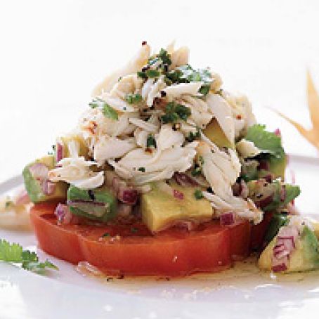 Chile-Lime Crab Salad with Tomato and Avocado