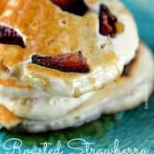 Roasted Strawberry Pancakes