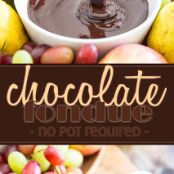 NO POT REQUIRED CHOCOLATE FONDUE