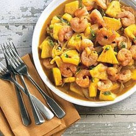 Malaysian Shrimp with Pineapple