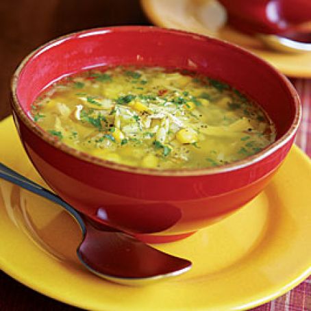 Golden Chicken, Corn & Orzo Soup - Recipe.com