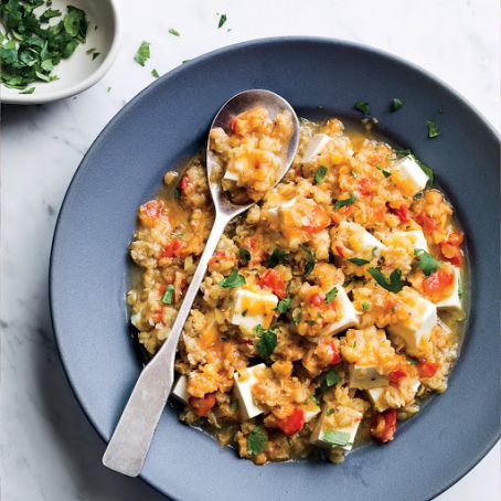 Yellow Lentil Dal with Tofu