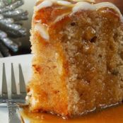 Apple Harvest Pound Cake with Caramel Glaze
