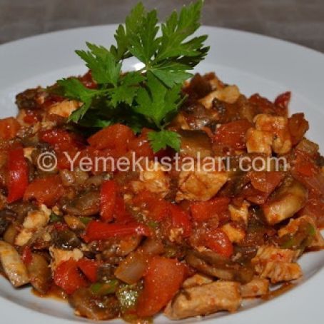 Mushroom saute with chicken