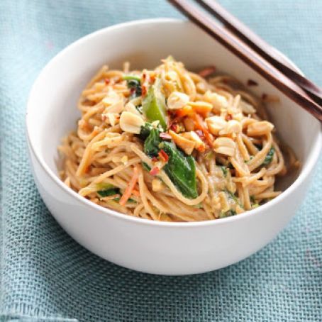 Peanut and coconut noodles