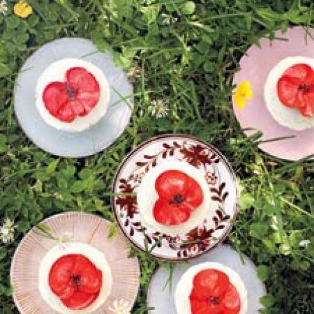 ORANGE-POPPY SEED CUPCAKES WITH BUTTERCREAM POPPIES