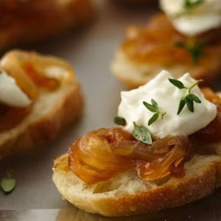 Crostini with Caramelized Onion Jam
