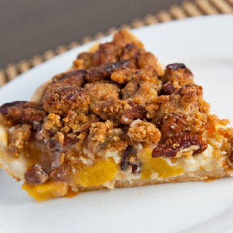 Peach and Maple Sour Cream Pecan Pie