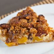 Peach and Maple Sour Cream Pecan Pie