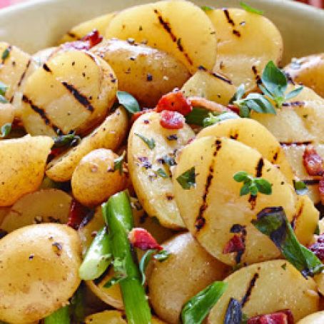 Grilled Potato Salad with Bacon Vinaigrette