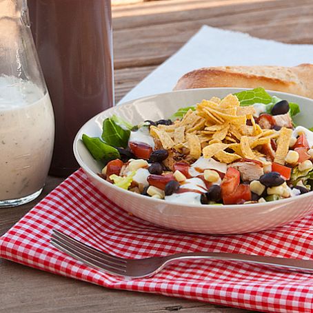 Homemade Ranch and BBQ Chicken Salad
