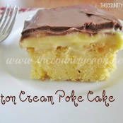 Boston Cream Poke Cake