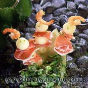 PINCHOS DE MELON CON JAMON