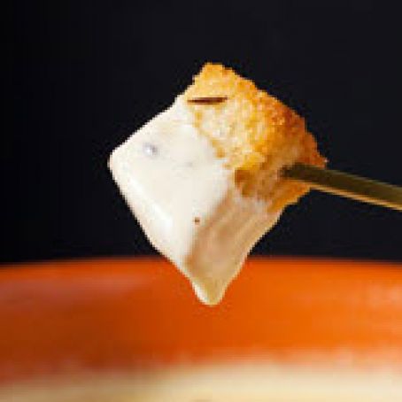 Aged Gouda Fondue with Caraway Croutons