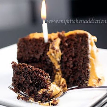 Caramel Milk Chocolate Cake, Salted