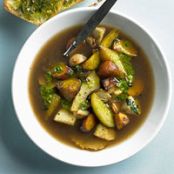 Root Vegetable Soup with Parsley Pesto