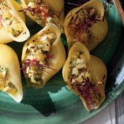 Pasta Shells with Egg, Beet,  and Arugula Salad