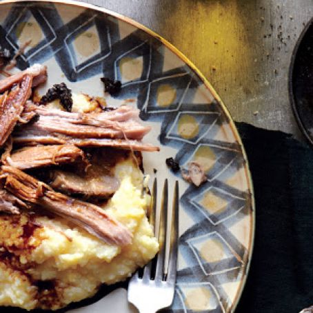 Slow-Roasted Pork Shoulder With Mustard And Sage