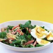 Spinach Salad with Ham and Egg