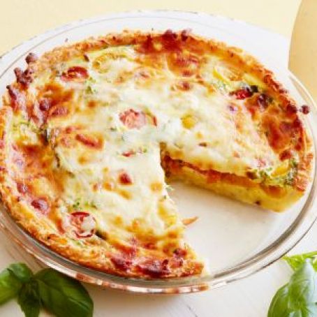 Kids Can Make: Hash Brown, Tomato and Mozzarella Quiche