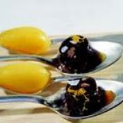 Chocolate and Mandarin Encerraditos with Mandarin Sorbet