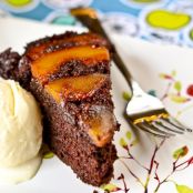 Upside-Down Pear Chocolate Cake | Full Fork Ahead