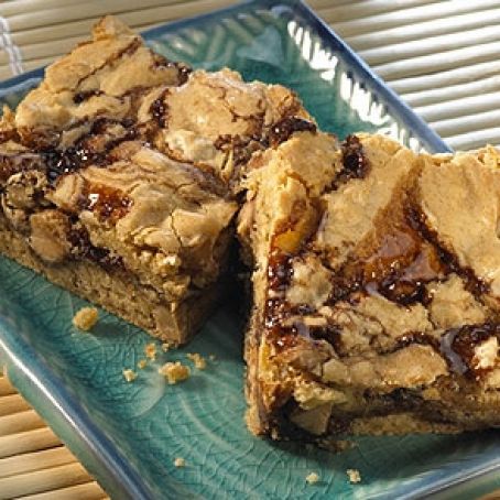 Double Peanut Butter Paisley Brownies