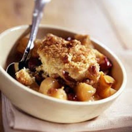 Polenta Pecan Apple Cobbler
